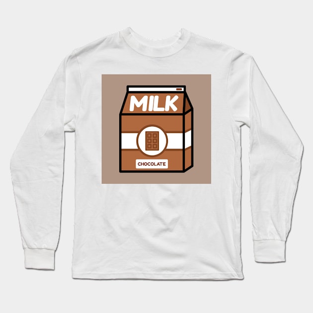 Chocolate Milk Long Sleeve T-Shirt by BrunoMaxey